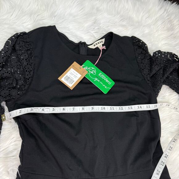 Boden Women's Sleeve Detail Midi Dress Black Size 8R NWT - Picture 16 of 16